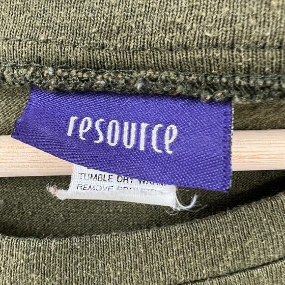 Resource XL American VINTAGE 90s Womens Green Badger Floral Friends Tee Shirt - Picture 10 of 11